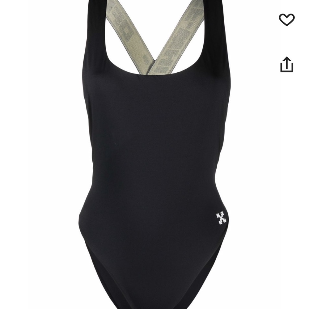 Off-white bathing suit sz s black